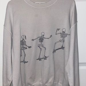 Social Project X Urban Outfitters Skateboarding Skeleton Sweatshirt